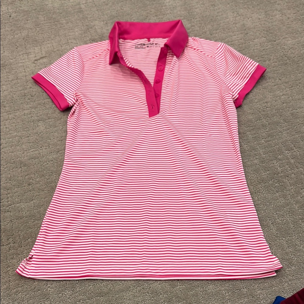 Pink Striped Polo Shirt